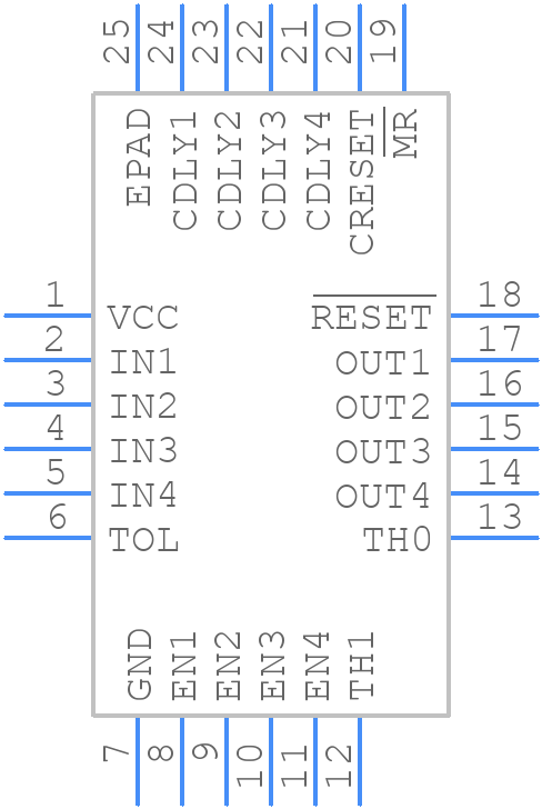 MAX16029TG+ - Analog Devices - PCB symbol