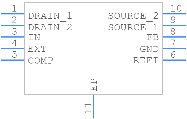 MAX16840ATB+T - Analog Devices - PCB symbol