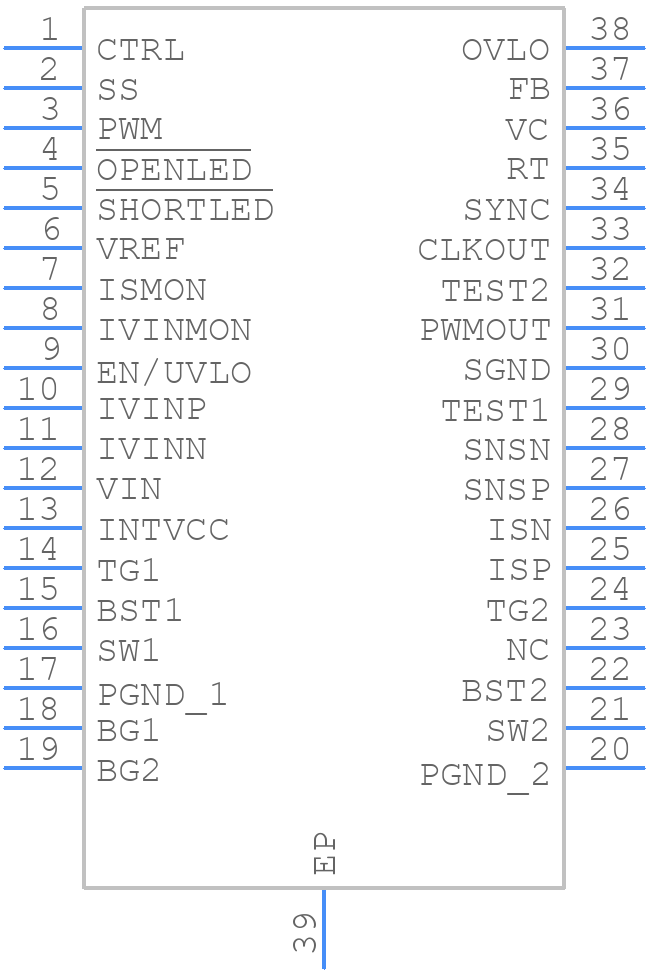 LT3791EFE - Analog Devices - PCB symbol