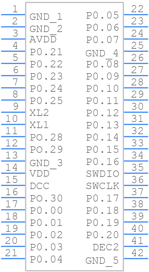 MDBT40-256RV3 - Raytac - PCB symbol