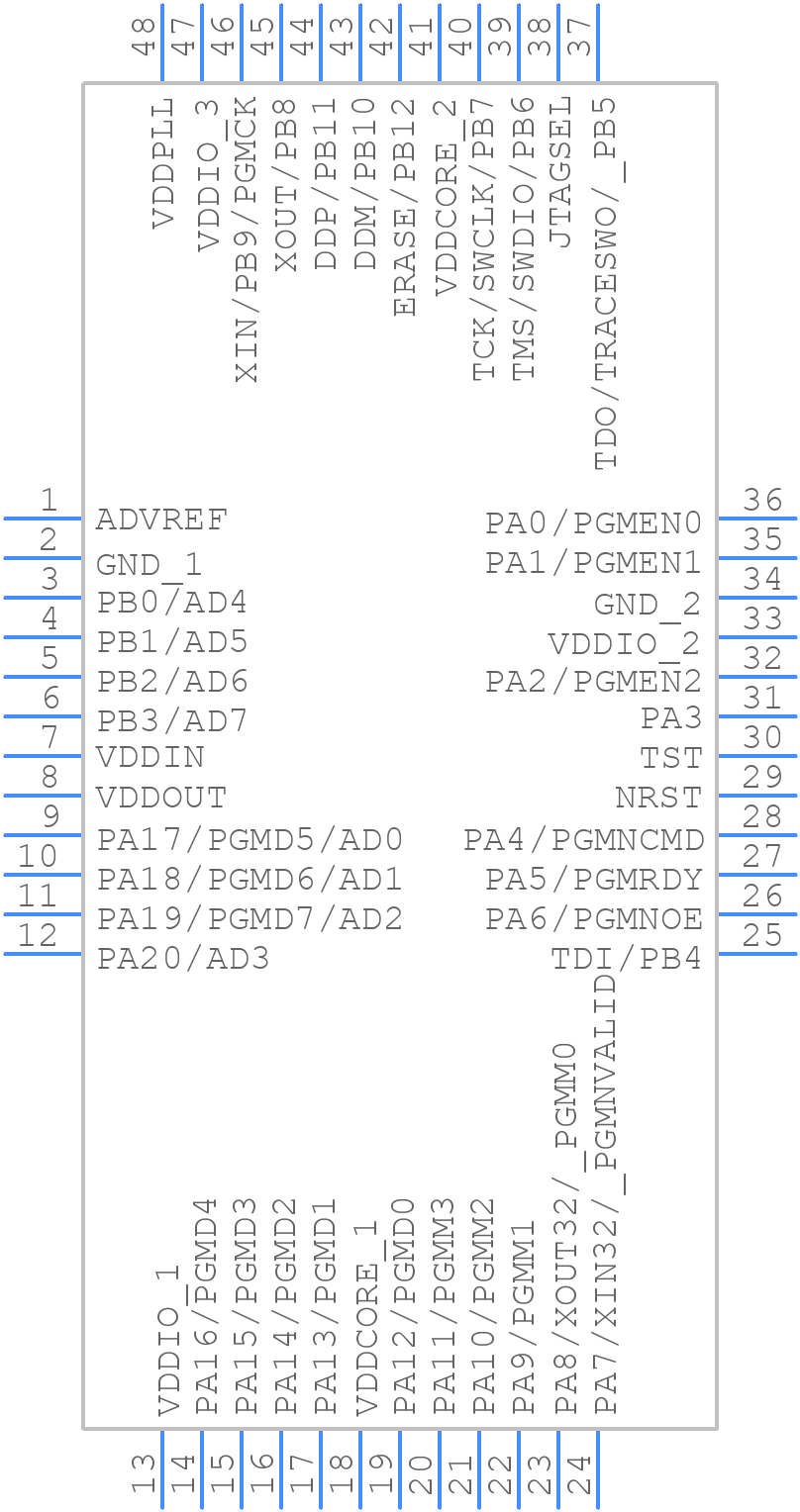 ATSAM3S1AB-AU - Microchip - PCB symbol