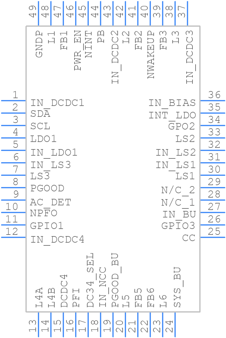 TPS65218B1PHPT - Texas Instruments - PCB symbol