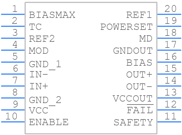MAX3766EEP+ - Analog Devices - PCB symbol