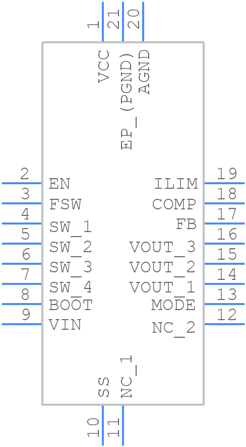 TPS61088RHLT - Texas Instruments - PCB symbol