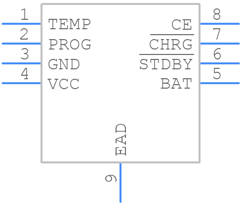 TP4056X - Nanjing Extension Microelectronics - PCB symbol
