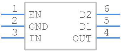 TPD3S014DBVR - Texas Instruments - PCB symbol