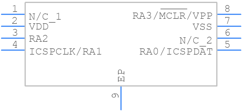 PIC10F322T-I/MC - Microchip - PCB symbol