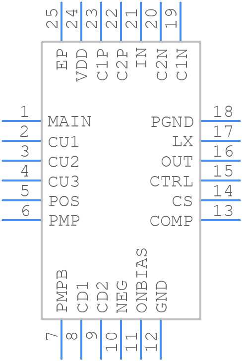 MAX1578ETG+ - Analog Devices - PCB symbol