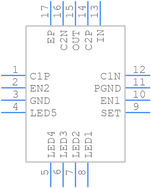 MAX1570ETE+ - Analog Devices - PCB symbol