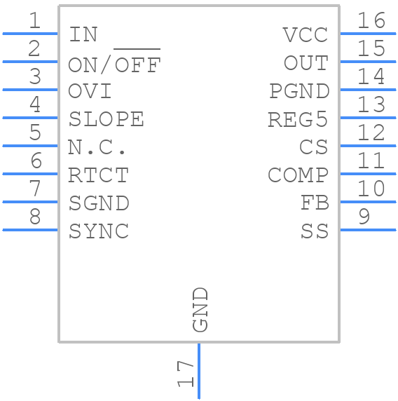 MAX15004AAUE+ - Analog Devices - PCB symbol