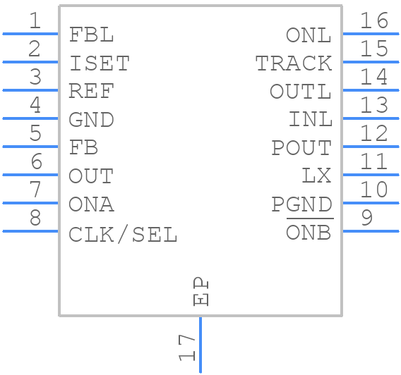 MAX1765EUE+ - Analog Devices - PCB symbol