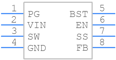 MP2333CGTL-Z - Monolithic Power Systems (MPS) - PCB symbol