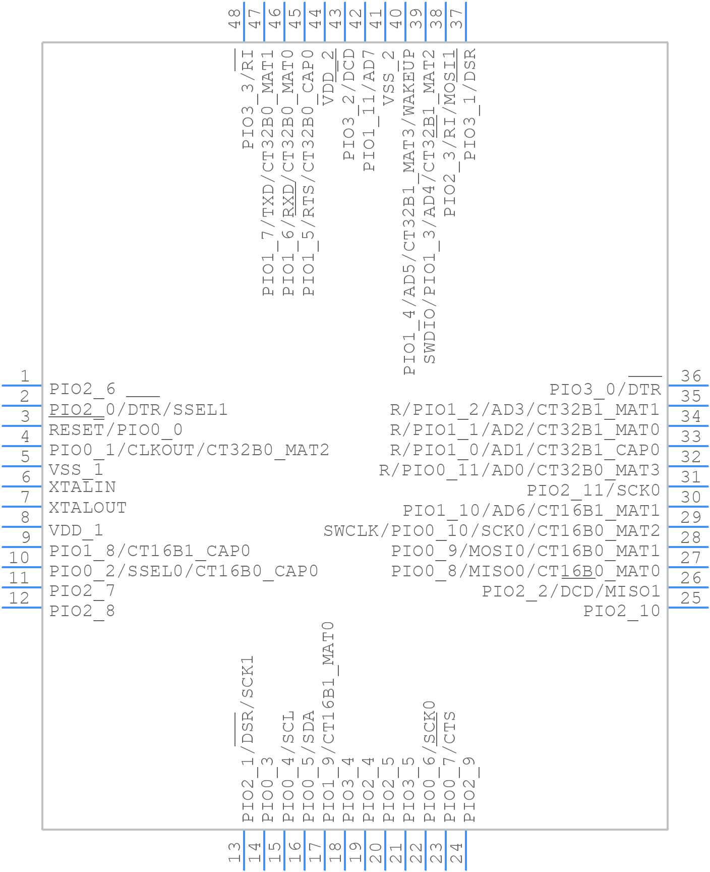 LPC1114FBD48/302,1 - NXP - PCB symbol