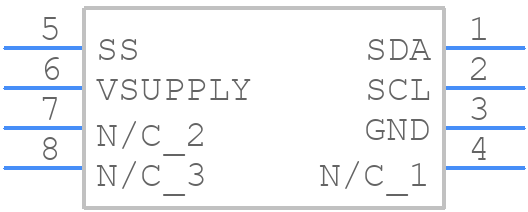 ASDXACX100PA2A5 - Honeywell - PCB symbol