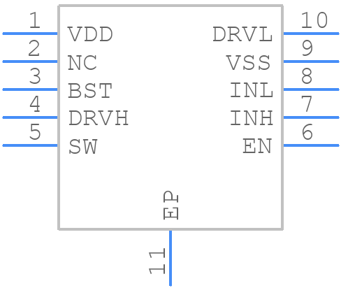 MP1907GQ-Z - Monolithic Power Systems (MPS) - PCB symbol