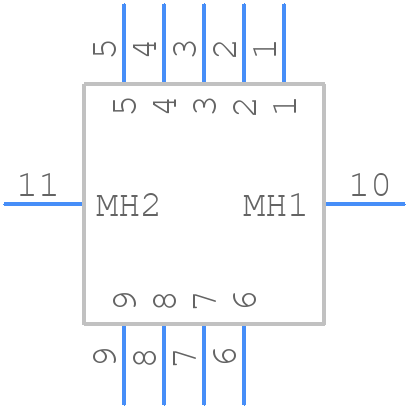 K88X-ED-9S-BR - Kycon - PCB symbol