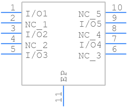 ESD1014MUTAG - onsemi - PCB symbol