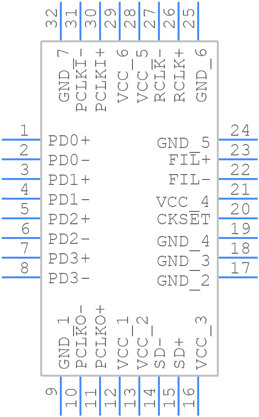 MAX3693ECJ+ - Analog Devices - PCB symbol