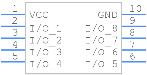 MAX13208EALB+T - Analog Devices - PCB symbol