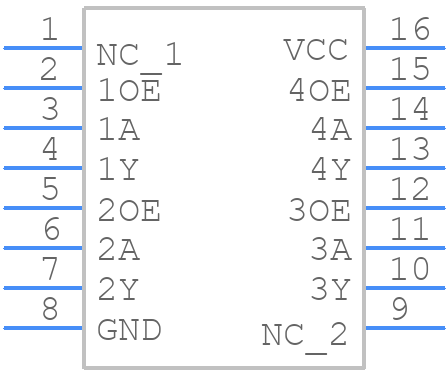 QS3VH126QG - Renesas Electronics - PCB symbol