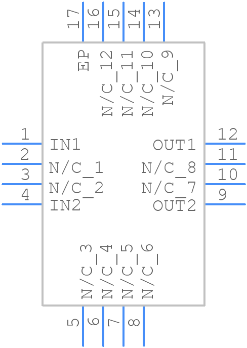 HMC461LP3E - Analog Devices - PCB symbol