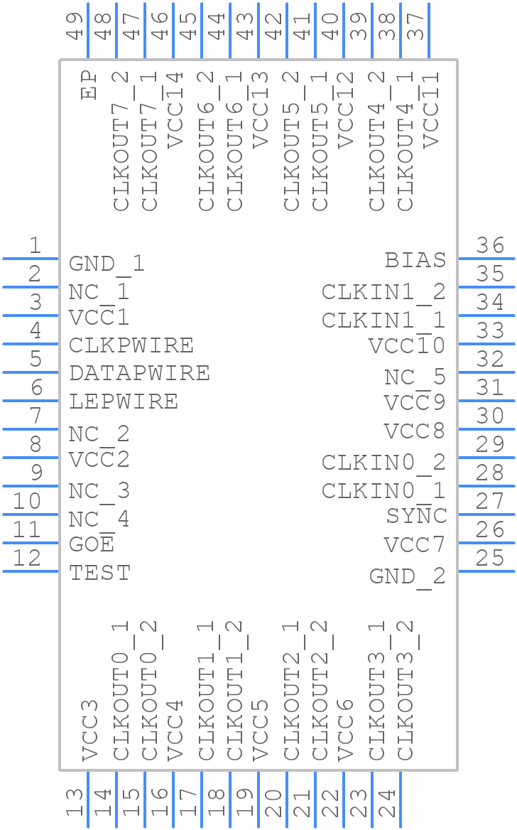 LMK01010ISQ/NOPB - Texas Instruments - PCB symbol
