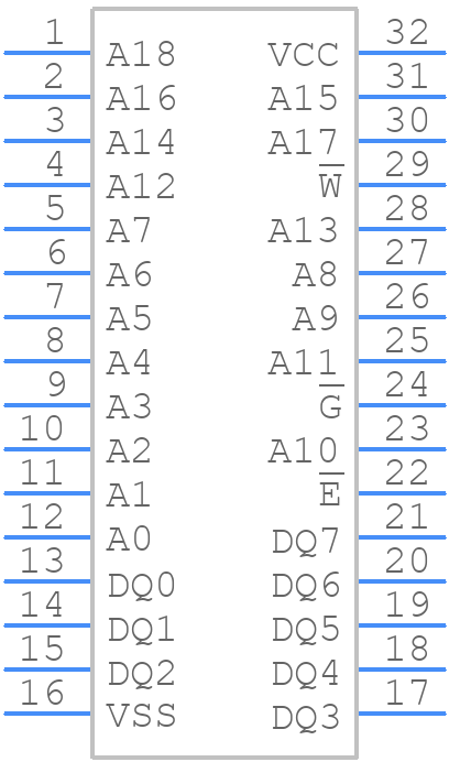 M48Z512AV-85PM1 - STMicroelectronics - PCB symbol