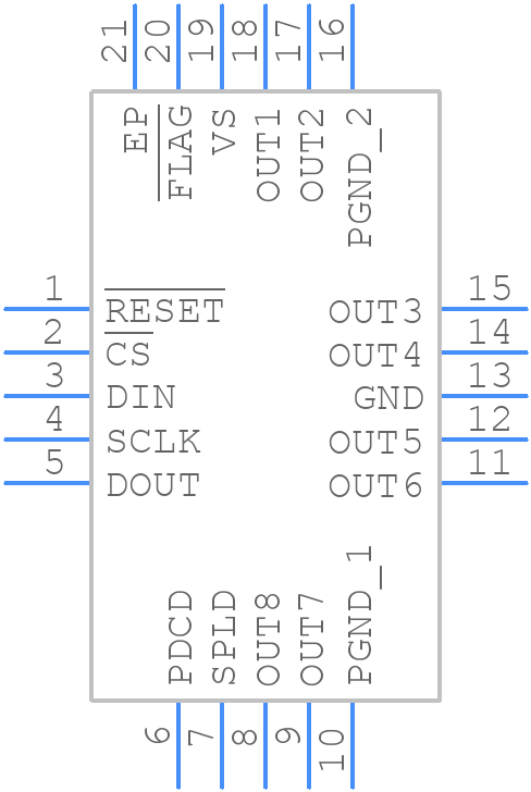 MAX4896ATP+ - Analog Devices - PCB symbol
