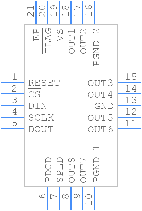 MAX4896ETP+T - Analog Devices - PCB symbol