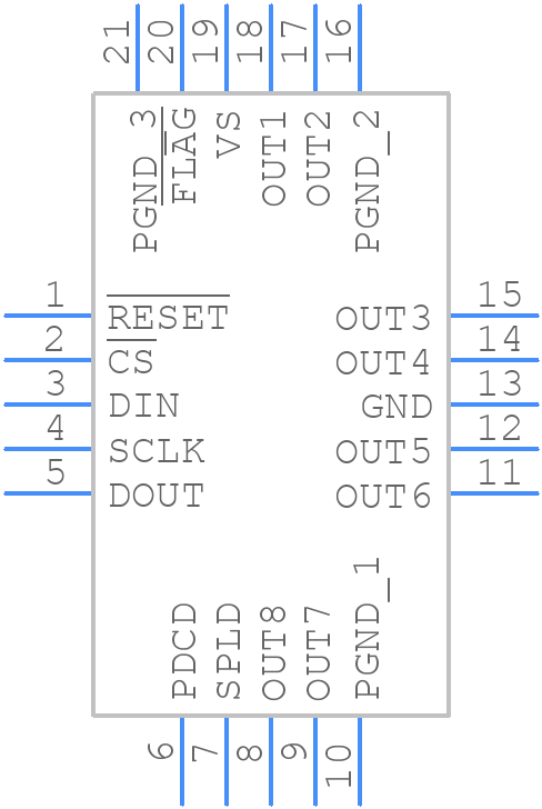 MAX4896ATP+T - Analog Devices - PCB symbol