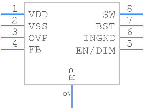 MP2481DH-LF-Z - Monolithic Power Systems (MPS) - PCB symbol