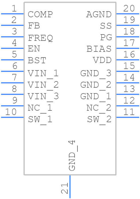 MP4570GF-P - Monolithic Power Systems (MPS) - PCB symbol