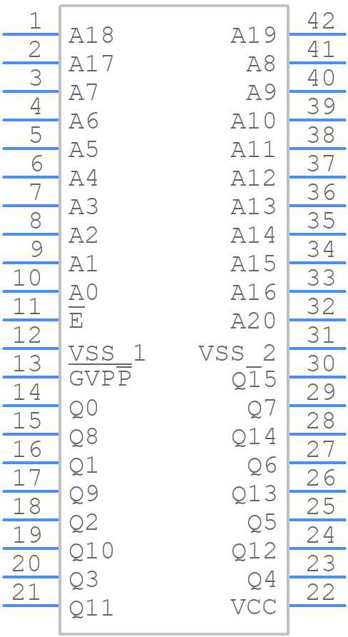 M27V322-100F1 - STMicroelectronics - PCB symbol