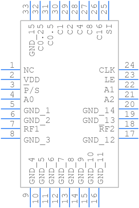 PE43670A-Z - Peregrine Semiconductor - PCB symbol