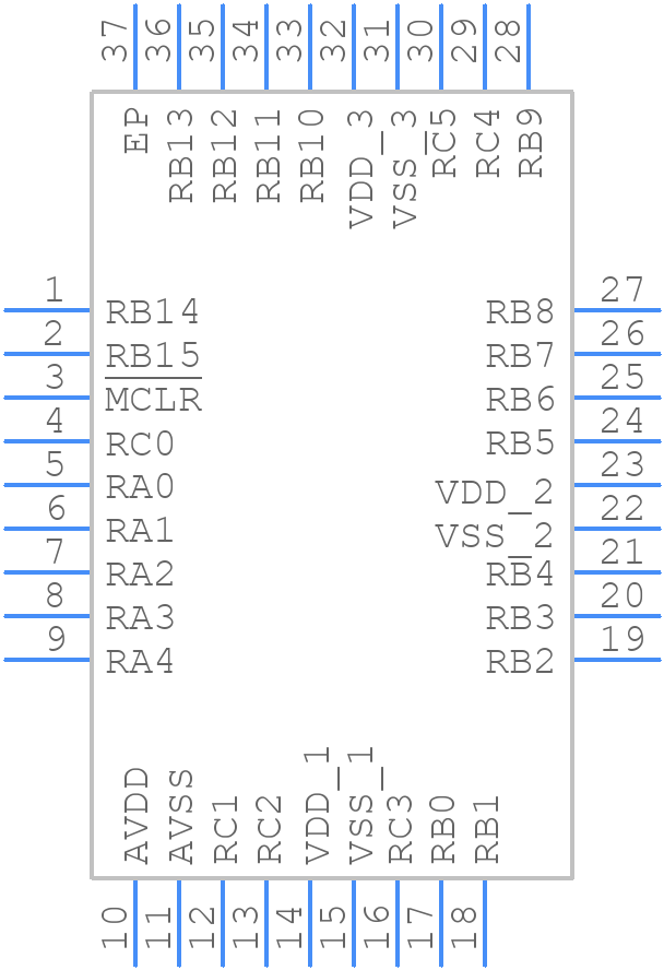 dsPIC33CK128MP503-E/M5 - Microchip - PCB symbol