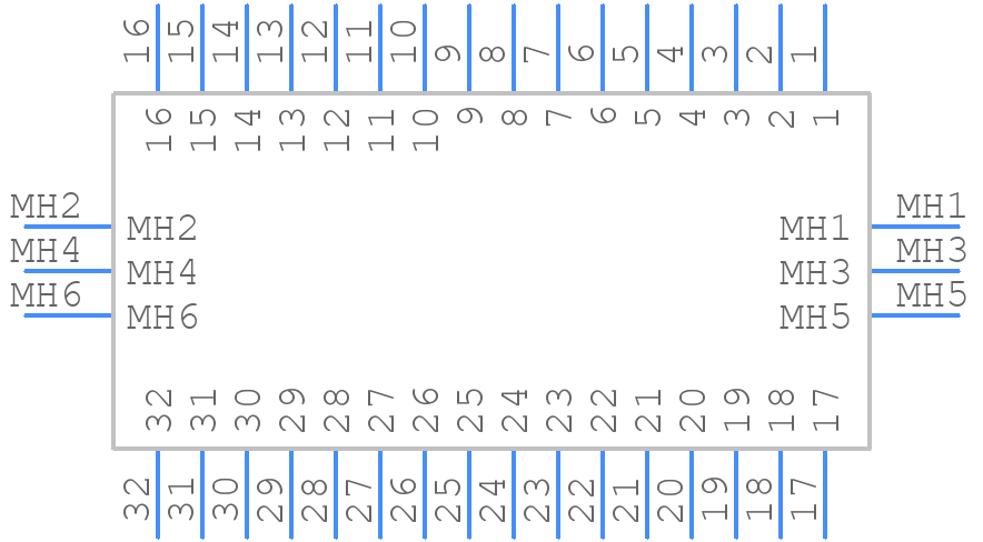 GT25-32DP-2.2V(01) - Hirose - PCB symbol