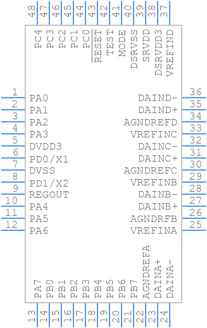 TMPM311CHDUG - Toshiba - PCB symbol