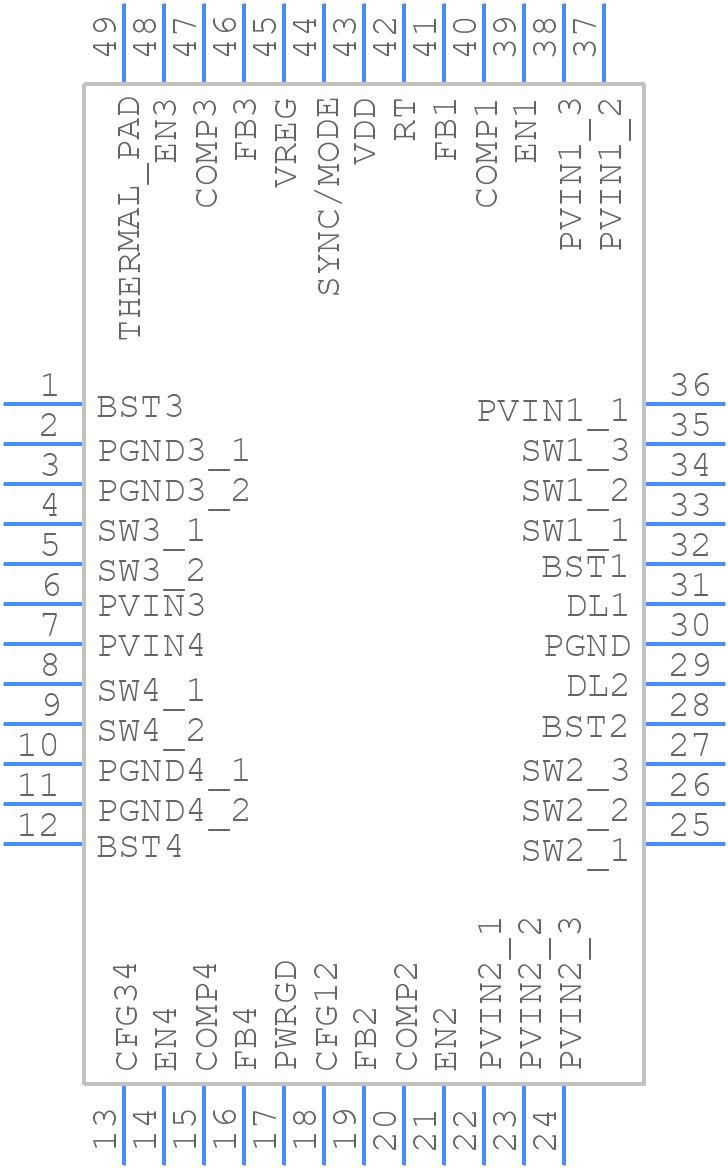 ADP5054ACPZR7 footprint, schematic symbol and 3D model by Analog Devices