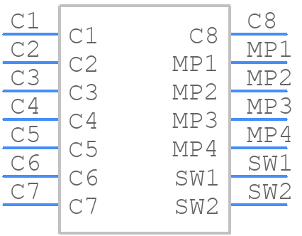 FMS008-6001-0 - Yamaichi - PCB symbol