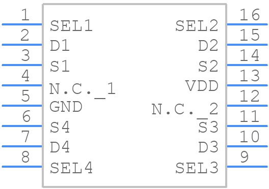 TMUX1112PWR - Texas Instruments - PCB symbol
