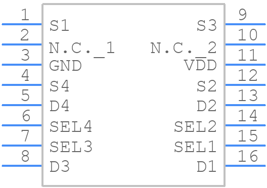 TMUX1112RSVR - Texas Instruments - PCB symbol
