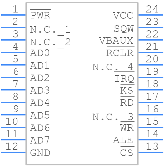 DS1687-5+ - Analog Devices - PCB symbol