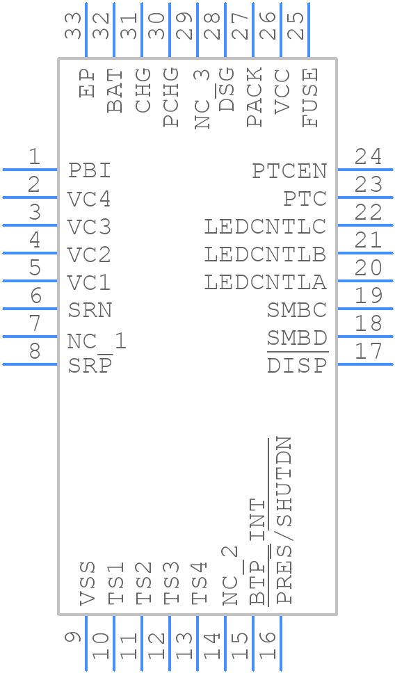 BQ40Z50RSMT-R1 - Texas Instruments - PCB symbol