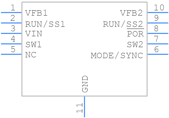LTC3548AEMSE#TRPBF - Analog Devices - PCB symbol