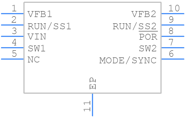 LTC3548AIMSE#TRPBF - Analog Devices - PCB symbol