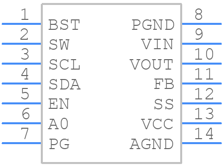 MP8854GL-Z - Monolithic Power Systems (MPS) - PCB symbol