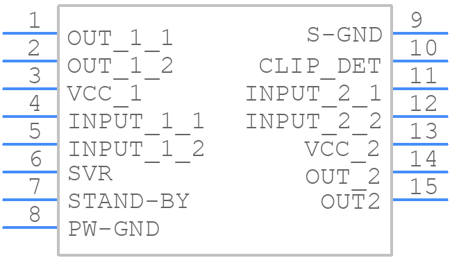 TDA7374BV - STMicroelectronics - PCB symbol