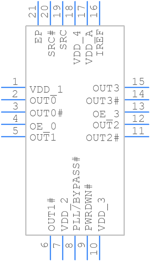 PI6PCIEB24ZDEX - Diodes Incorporated - PCB symbol