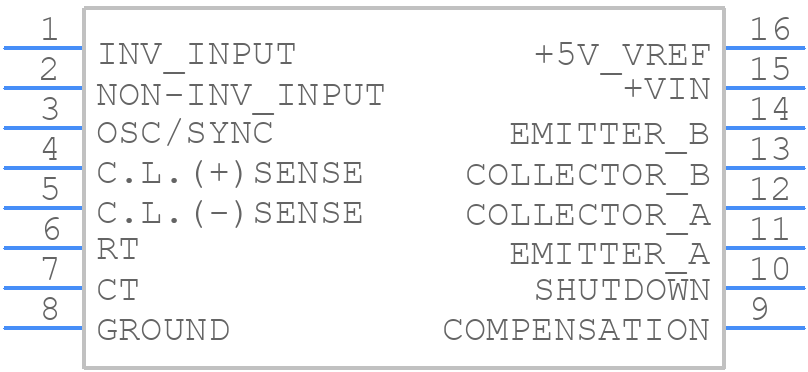 UC1524AJ/80064 - Texas Instruments - PCB symbol