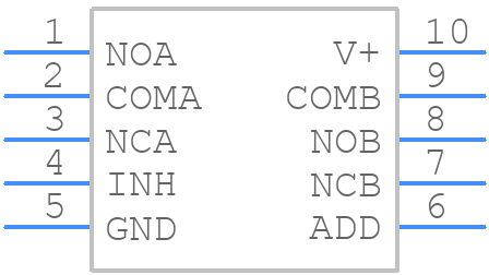 MAX4525EUB+ - Analog Devices - PCB symbol
